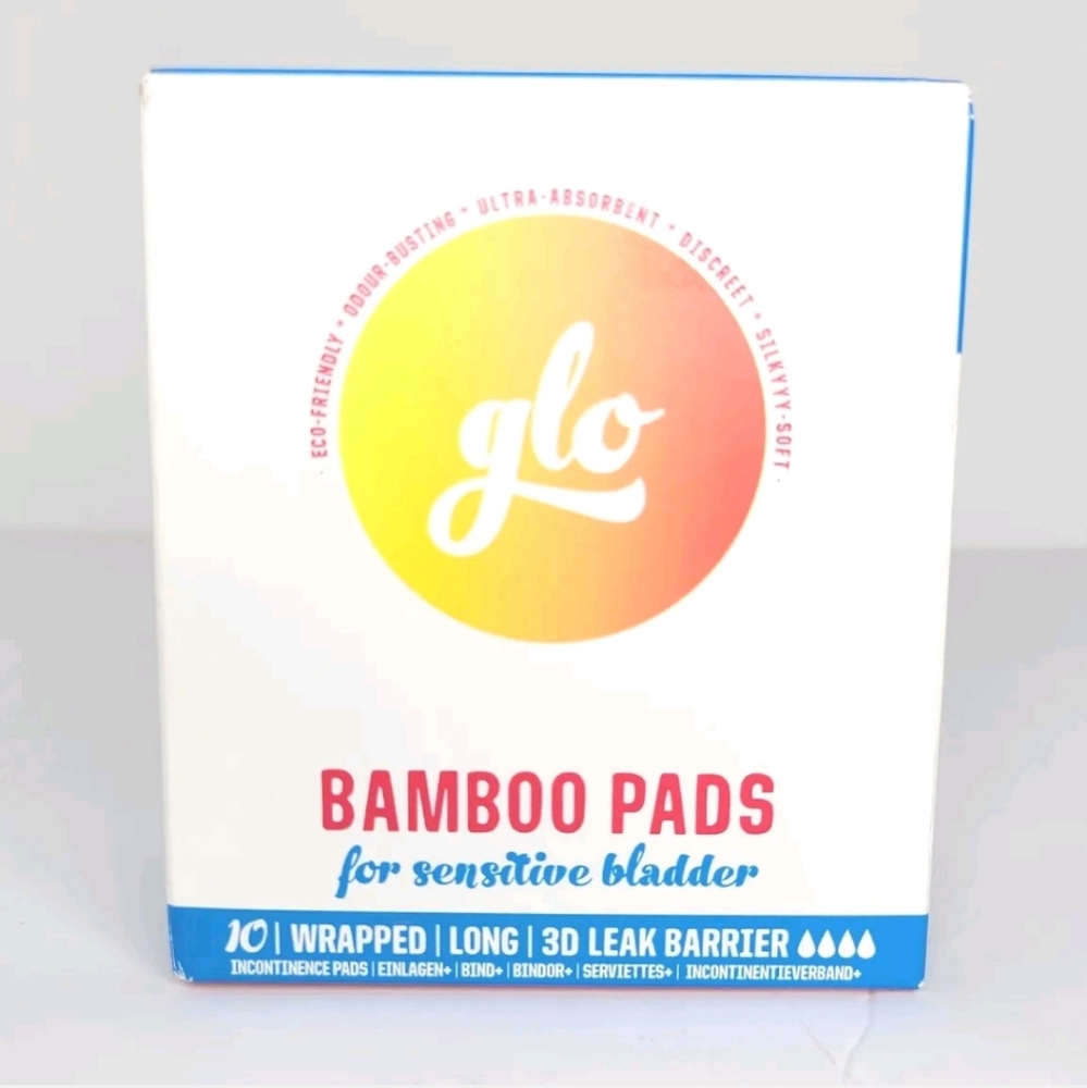 Glo Bamboo Pads Organic Eco-friendly Ultra-absorbent for sensitive bladdder